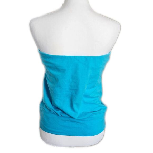 Boston Proper Strapless Tube Top Halter Top, Teal Turquoise Blue, S - Picture 4 of 8